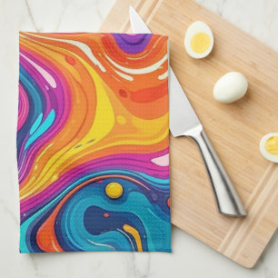 OEuvre Abstraite de surface 1200 - Serviette KItch