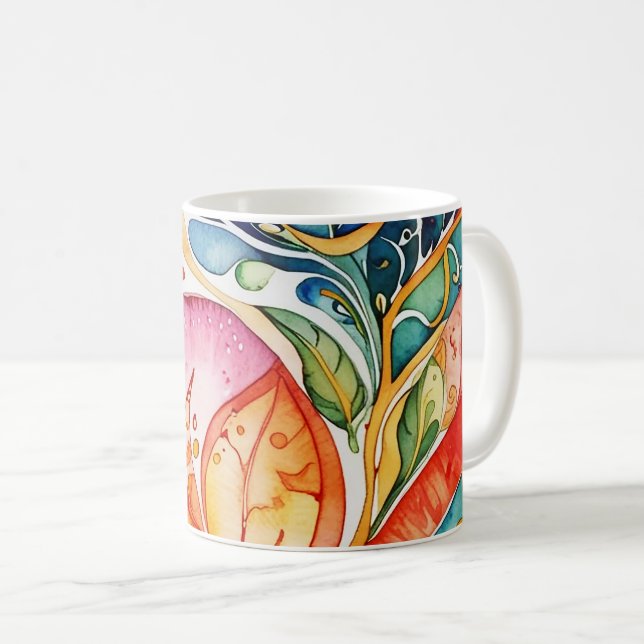 OEuvre Abstraite de surface 1207 - Mug de café (Devant droit)
