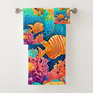 Oeuvre colorée de la barrière de corail