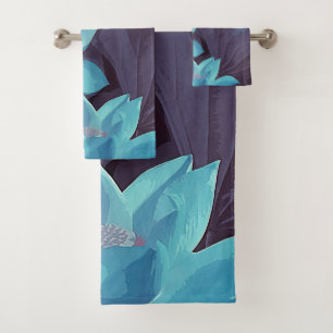 OEuvre d'art acrylique de Lotus Bleu 