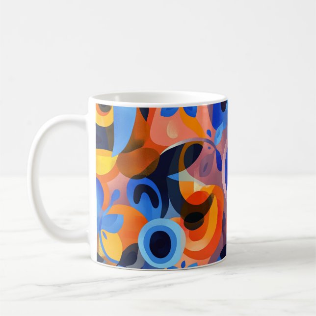 Œuvre d'art de l'arche géométrique. Tasse à café r (Gauche)