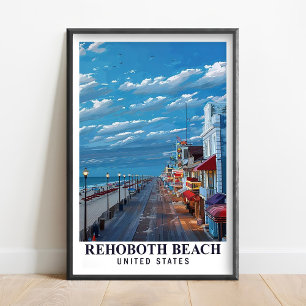 Œuvre d'art de Rehoboth Beach - Impression de la p