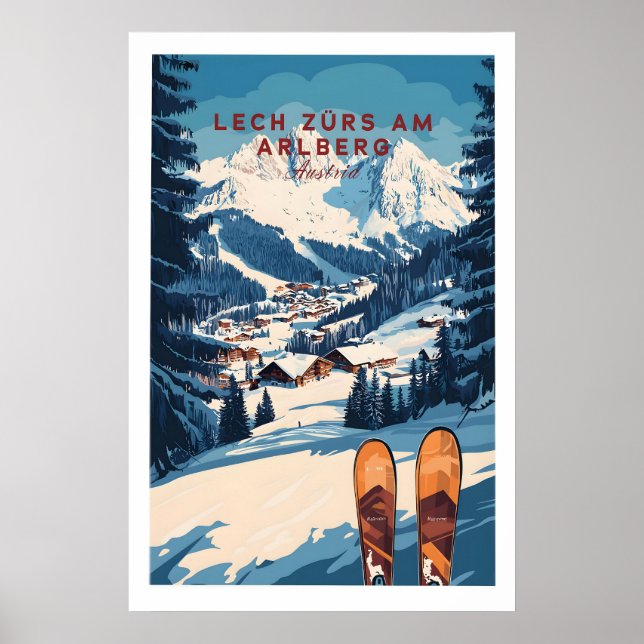 Œuvre d'art de ski Lech Zürs am Arlberg Impression (Devant)