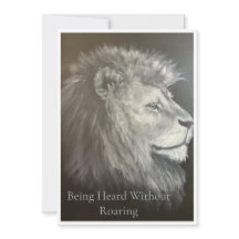 Œuvre d'art inspirante Lion entendu sans rugir