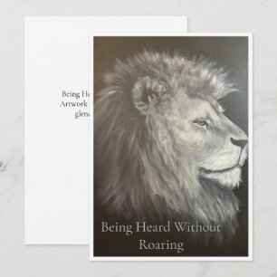 Œuvre d'art inspirante Lion entendu sans rugir