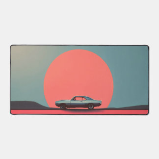 Œuvre d'art minimaliste de voiture rétro au couche