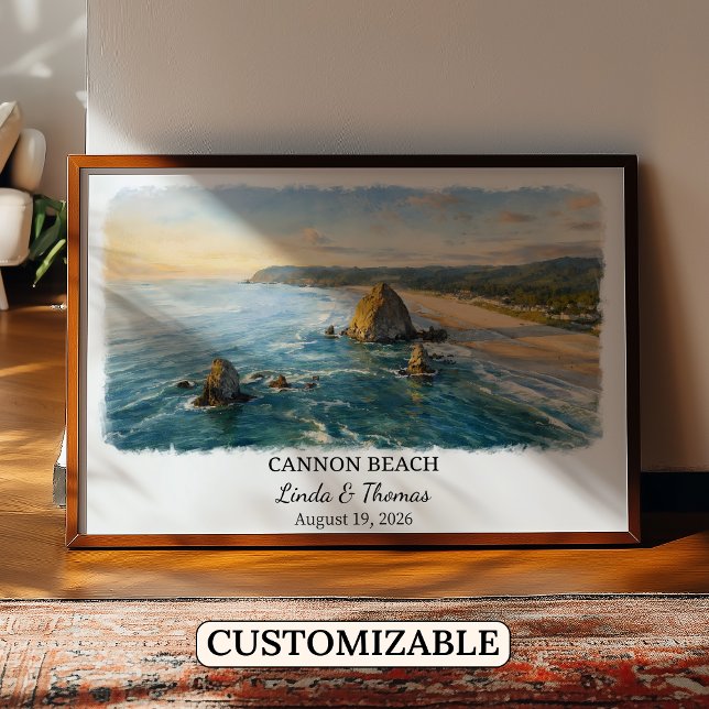 Œuvre d'art murale de Cannon Beach, Affiche de l'O (Créateur téléchargé)