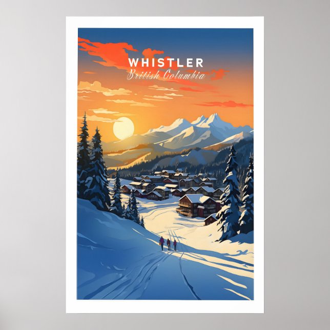 Œuvre d'art murale de Whistler Impression de ski 1 (Devant)