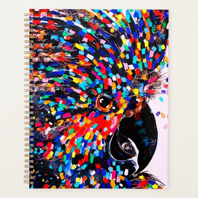Œuvre d'art murale d'oiseau tropical vibrant dans  (Devant)