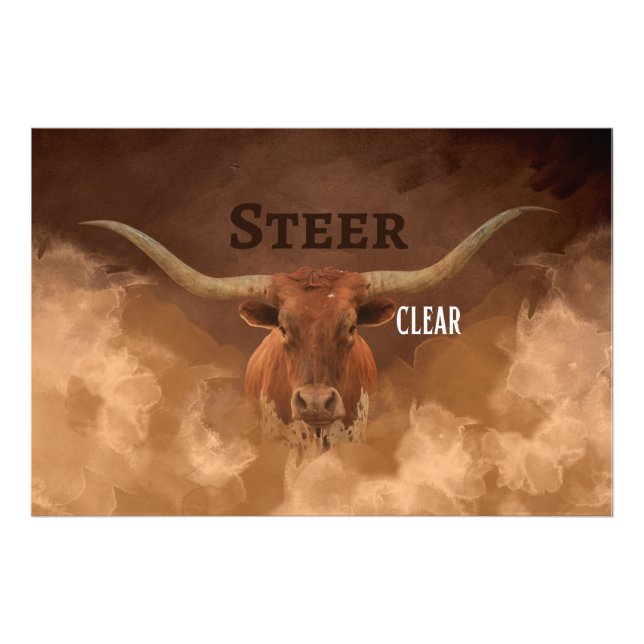 Œuvre d'art murale photo « Steer Clear » (Devant)