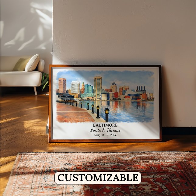 Œuvre d'art personnalisée de Baltimore, Affiche du (Créateur téléchargé)