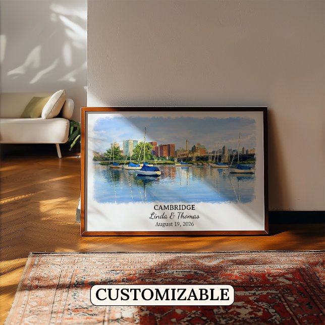 Oeuvre d'art personnalisée de Cambridge, Affiche d (Créateur téléchargé)