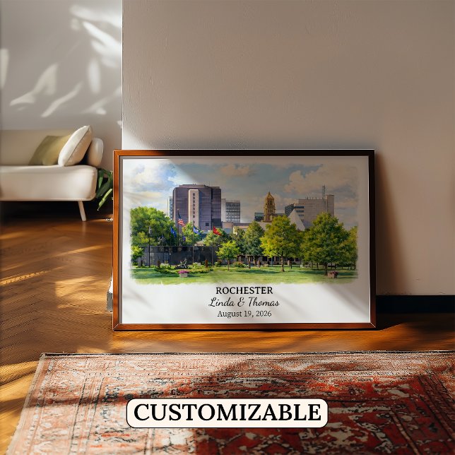 Œuvre d'art personnalisée de Rochester, Affiche du (Créateur téléchargé)