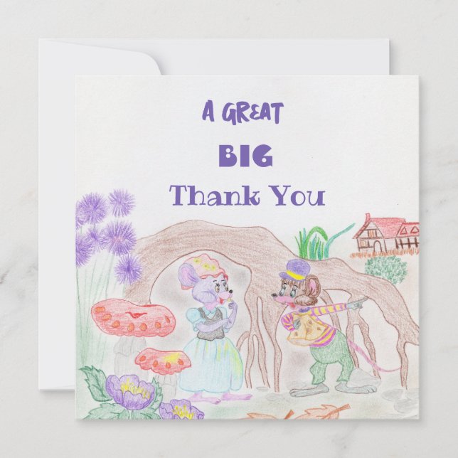 Œuvre d'art personnalisée pour enfants, deux souri (Devant)