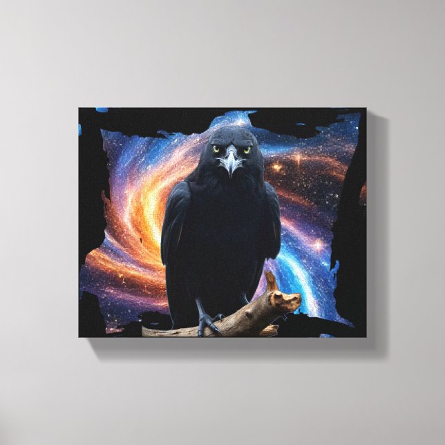 Œuvre d'art sur toile de corbeau sauvage (Recto)