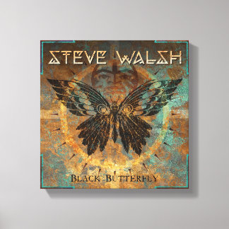 Oeuvre de papillon noir sur toile