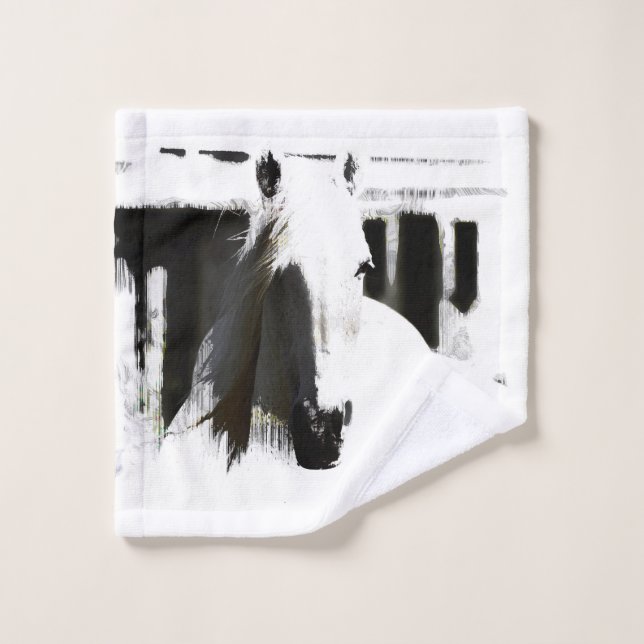 Oeuvre d'étalon blanc (Gant de toilette)