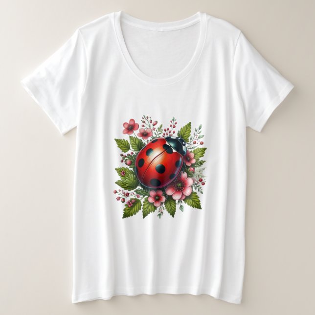 OEuvre florale/printanière de coccinelle (Design devant)