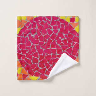 OEuvre rouge, orange et jaune
