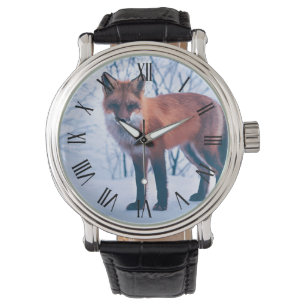 Oeuvre simple et élégante Red Fox   Montre Homme