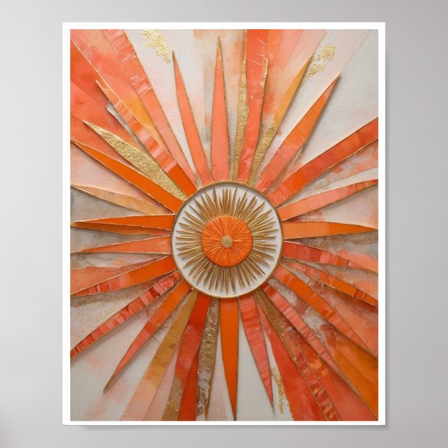 OEuvres d'art de sunburst de médias mixtes Poster  (Devant)