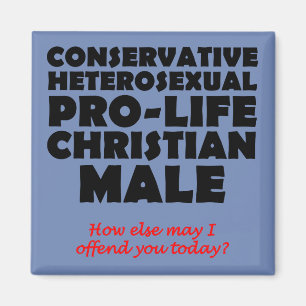 Offensive Prolife Homme Christian Fridge Magnet