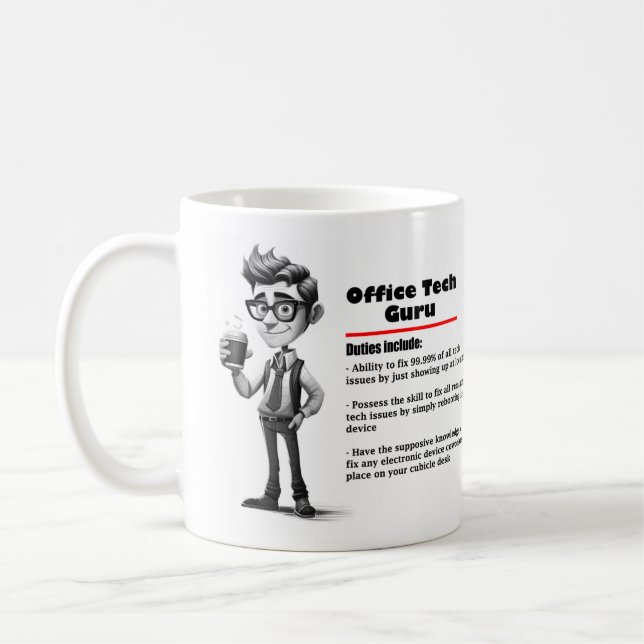 Office Humour Tech Guru Coffee Mug 2 (Gauche)