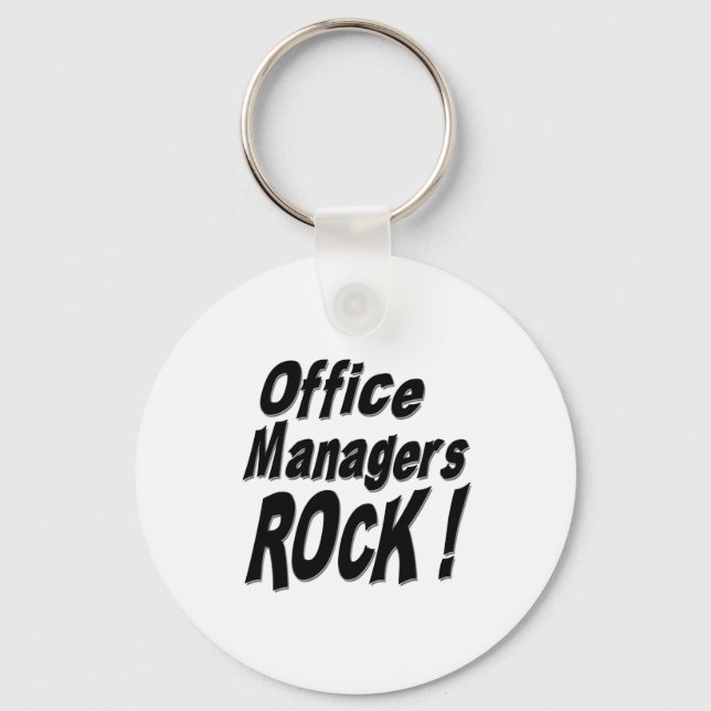 Office Managers Rock ! Porte-clés (Recto)