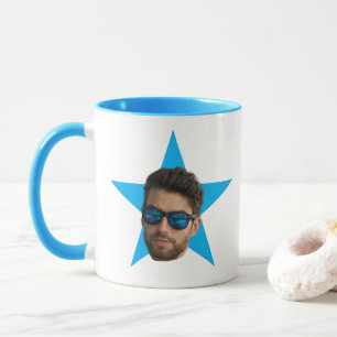 Office TV Show Cadeaux Bureau Blue Star Face Mug
