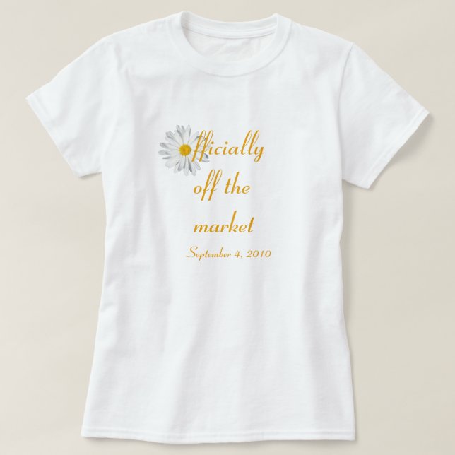 "Officiellement le T-shirt de la jeune mariée (Design devant)
