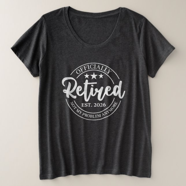 Officiellement Retraité 2026 Badge Blanc Pas Mon P (Design devant)