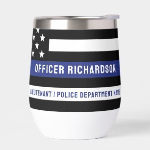 Officier De Police De Ligne Bleue Mince Départemen