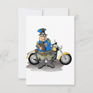 Officier De Police Écrivant Une Invitation De Bill