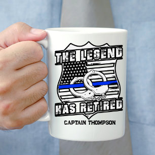 Officier de police retraité personnalisé Café Mug