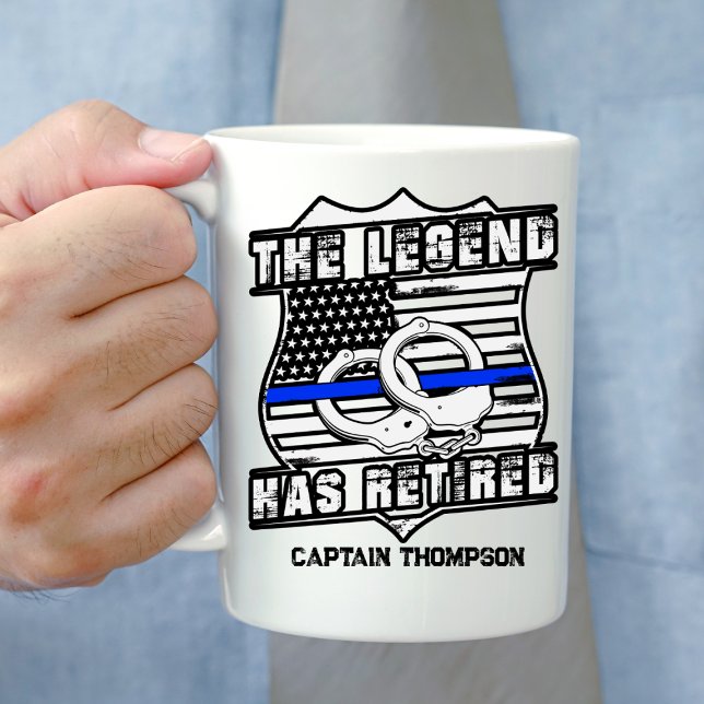 Officier de police retraité personnalisé Café Mug (Créateur téléchargé)
