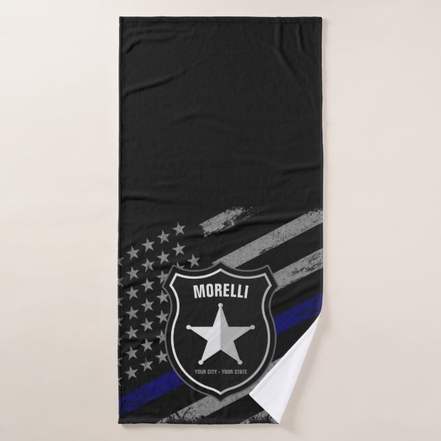 Officier de police Shérif Cop Flag (Serviette de bain)