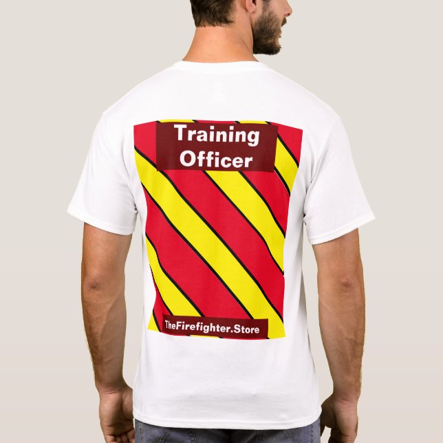 Officier d'instruction Flames T-shirt rouge/jaune (Dos)