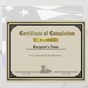 Officier Personnalisé Saluer Le Certificat De Lign