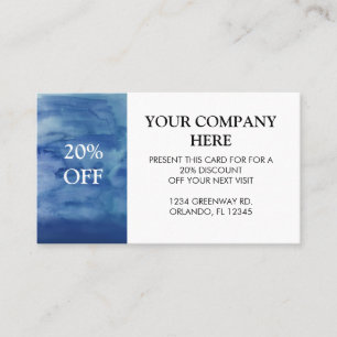 Offre spéciale Blue Watery Design Carte de visite