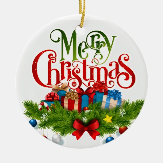 offrez-vous un ornement "Joyeux NOËL" (Devant)