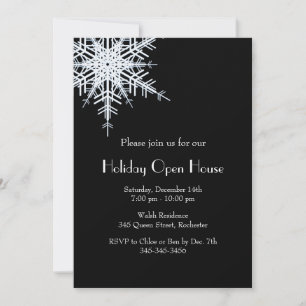 Offset Fête de Vacances Snowy White Invitation