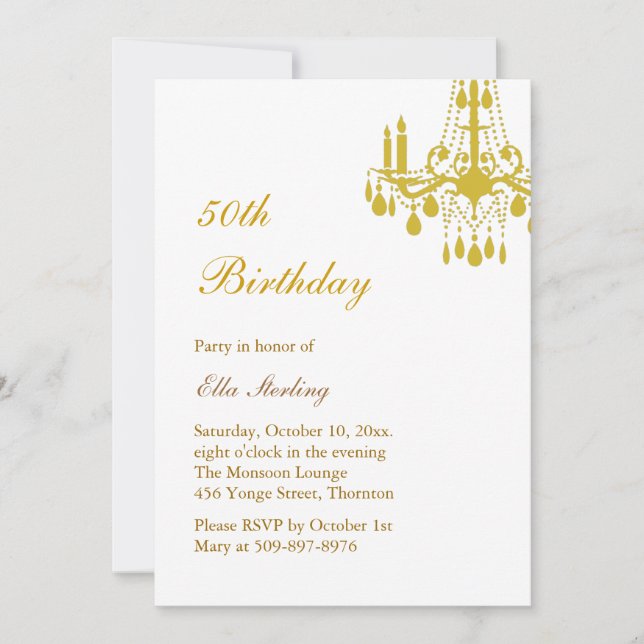 Offset Grand Ballroom Invitation d'anniversaire (o (Devant)