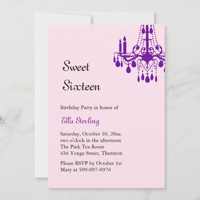 Offset Grand Ballroom Invitation d'anniversaire (v (Devant)