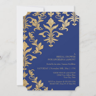 Offset moderne Mariage damassé Invitations Faux Go