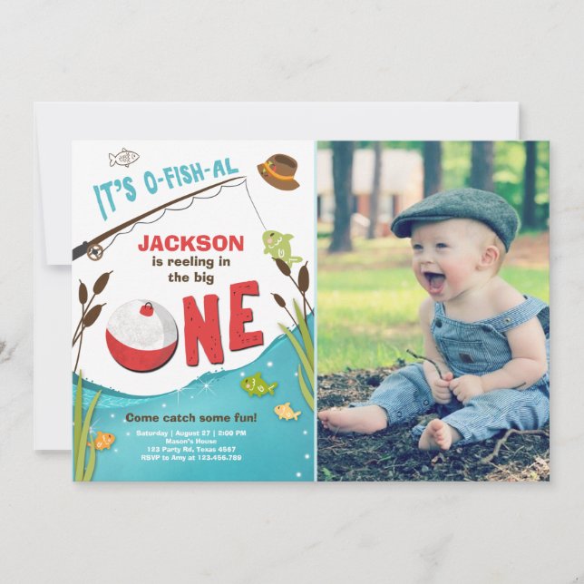 Ofish-al Fishing Invitation Anniversaire Le grand (Devant)