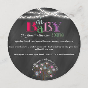 Oh arbre généalogique de bébé et invitation de