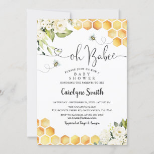 Oh BaBee Genre Neutre Baby shower Invitation