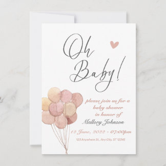 Oh Baby, Baby shower Invitation