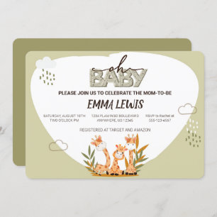 Oh Baby Giraffe, Baby shower Invitation