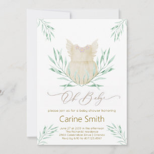 Oh Baby Girl Clothes Baby shower invitation